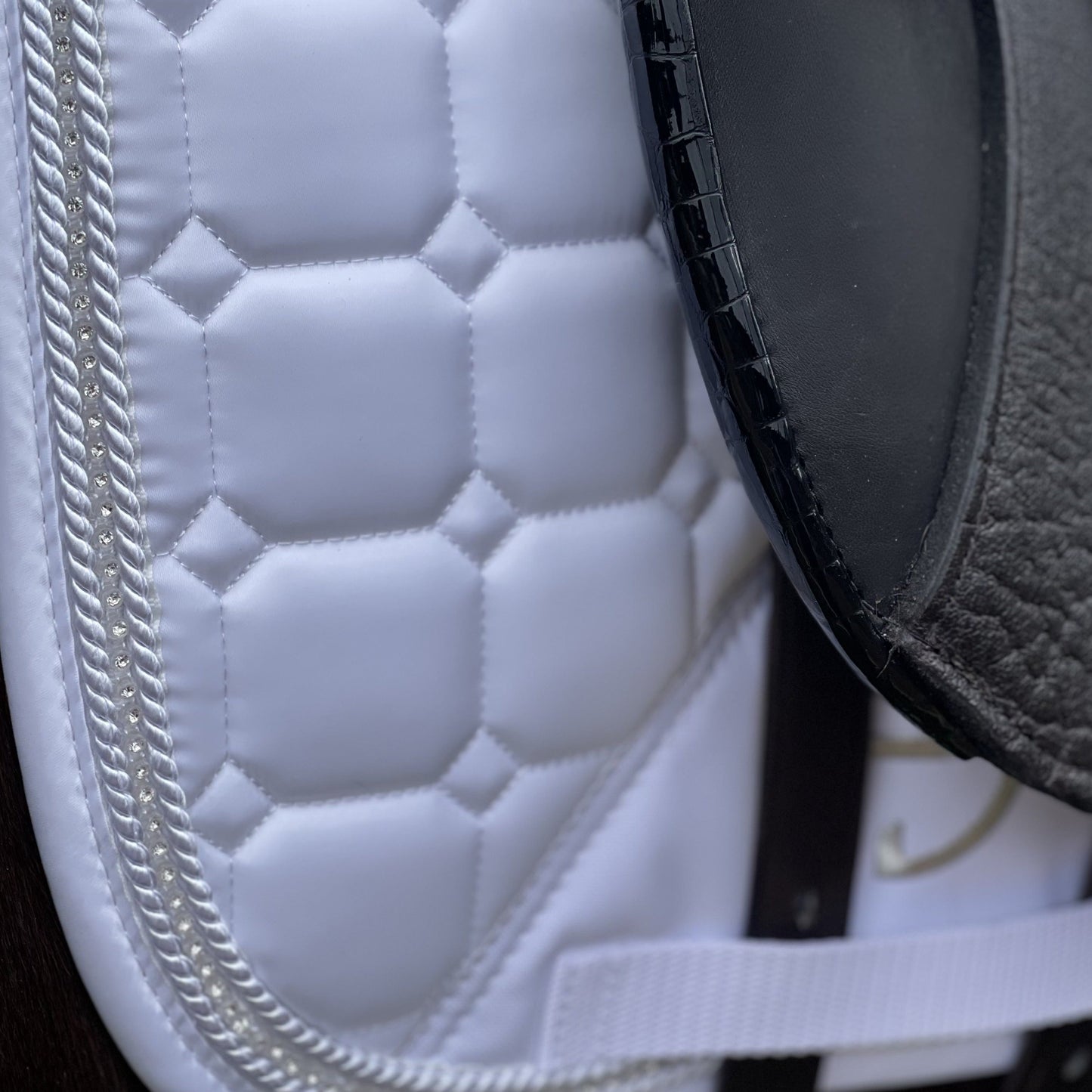 Halter Ego - Satin Classic Dressage Saddle Pad - White