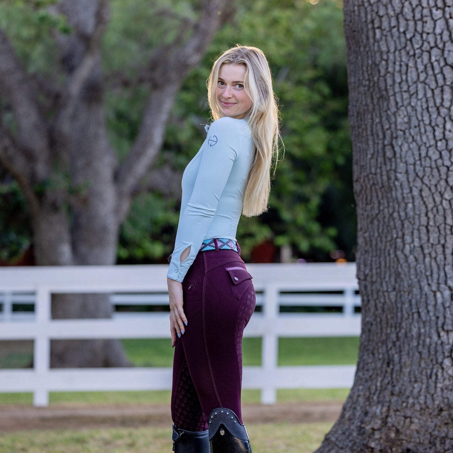 Halter Ego® Kimberly Full Seat Breeches - Wine