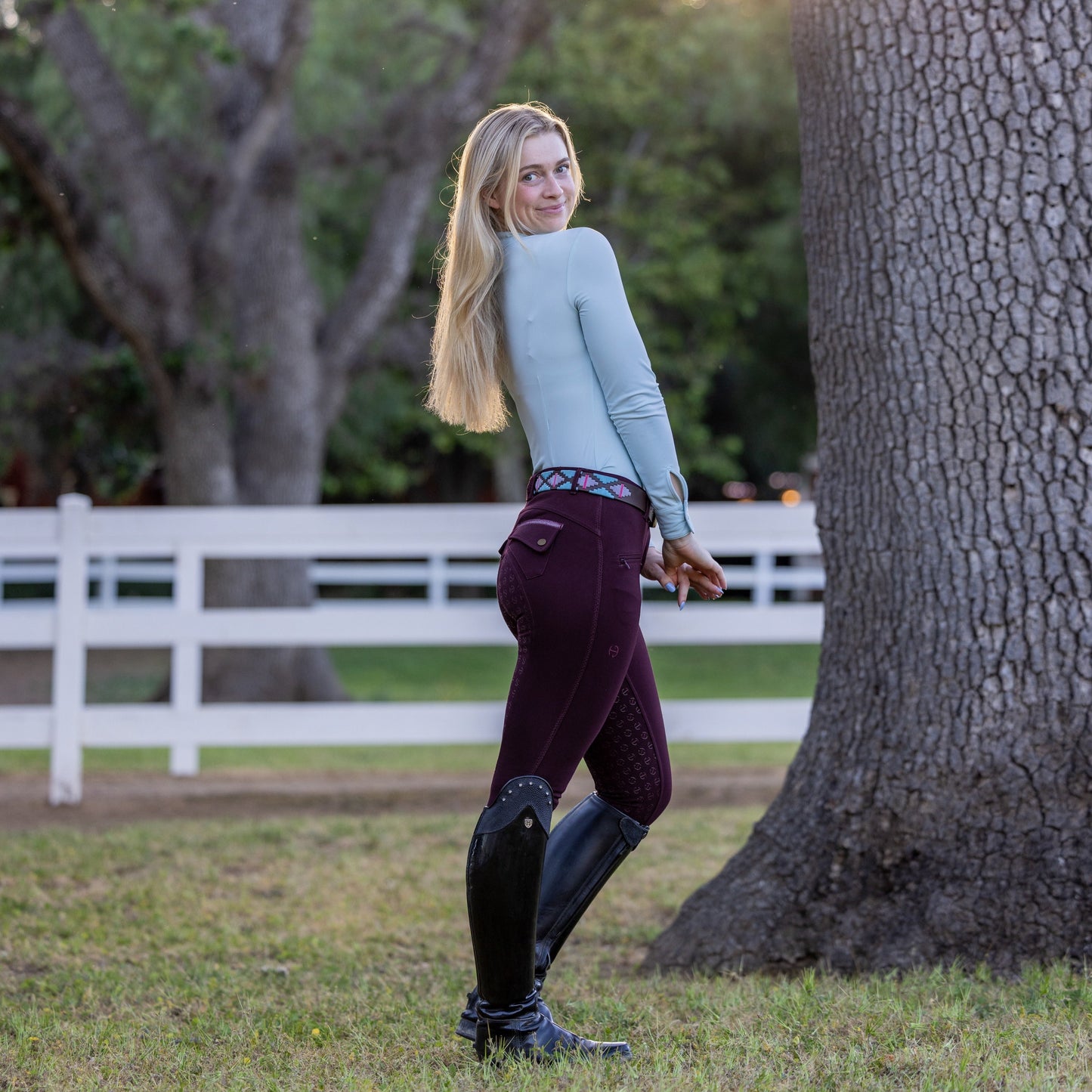 Halter Ego® Kimberly Full Seat Breeches - Wine