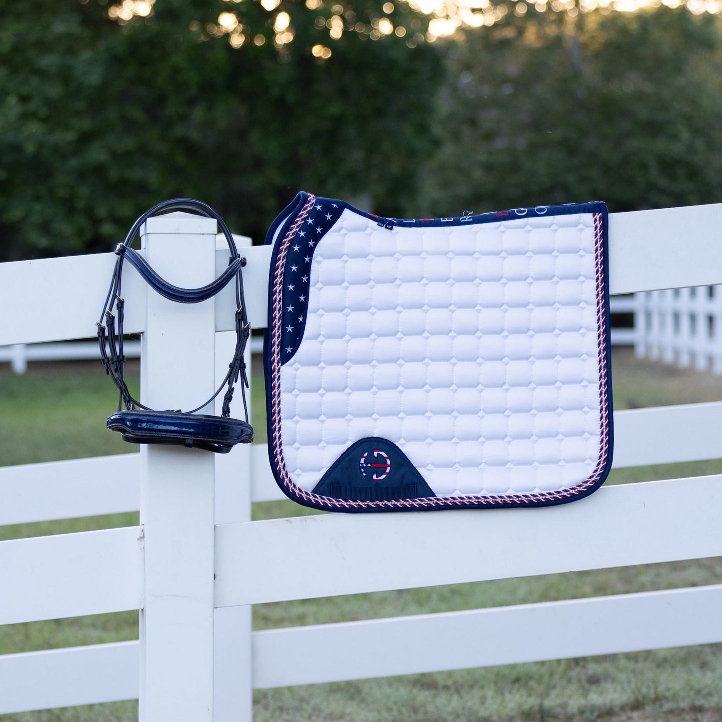 Halter Ego® Limited Edition TEAM USA Satin Classic Dressage Saddle Pad (Cob)