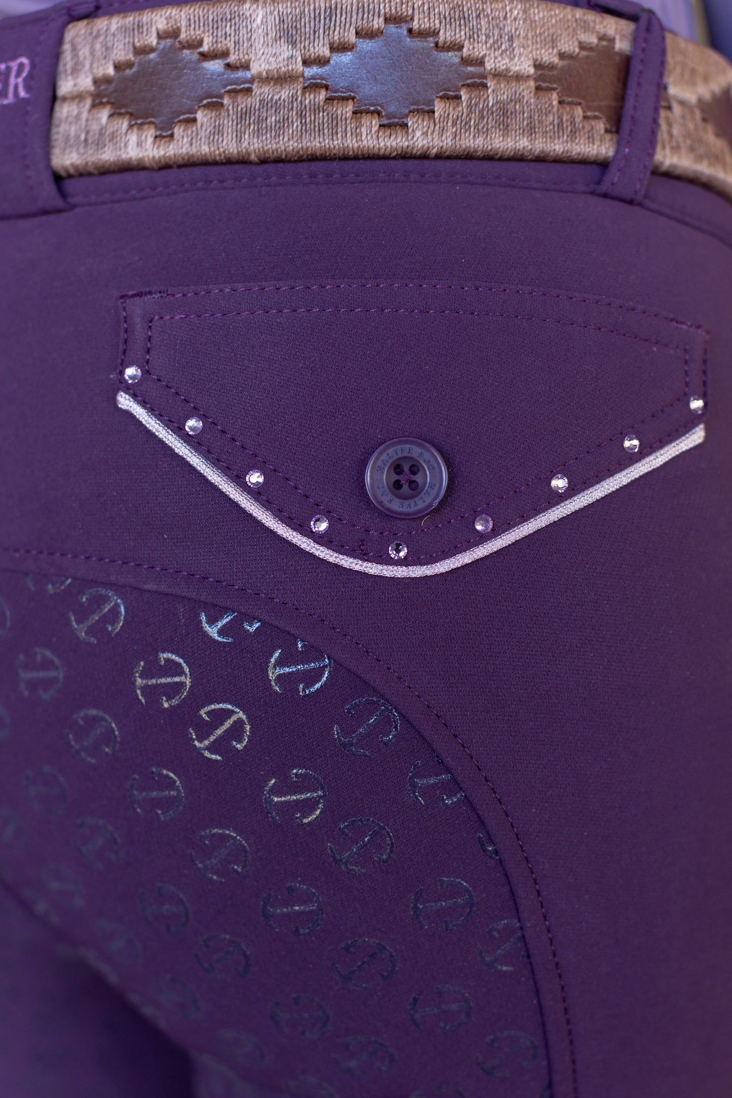 Halter Ego® Evolution Full Seat Breeches - Dark Plum - HIGH WAIST