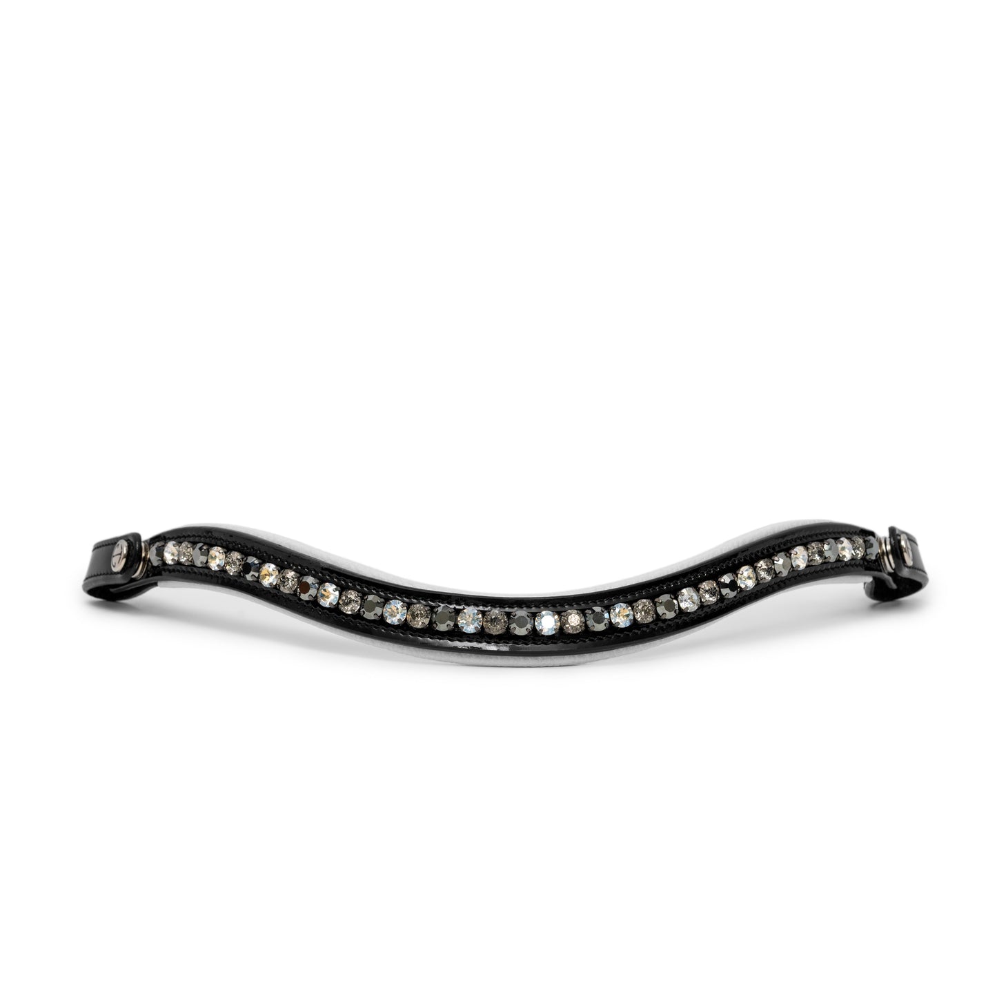 Halter Ego® Mont Blanc Black Patent Double Bridle With White Padding