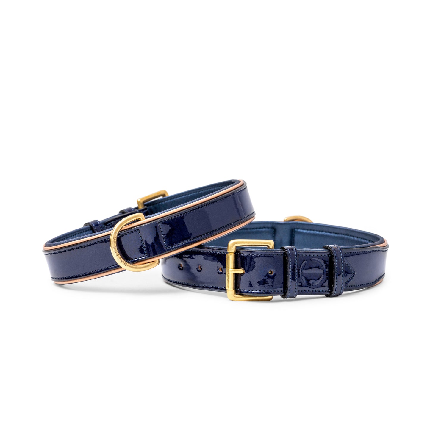 Halter Ego - Revolution Patent Blue Leather Dog Collar