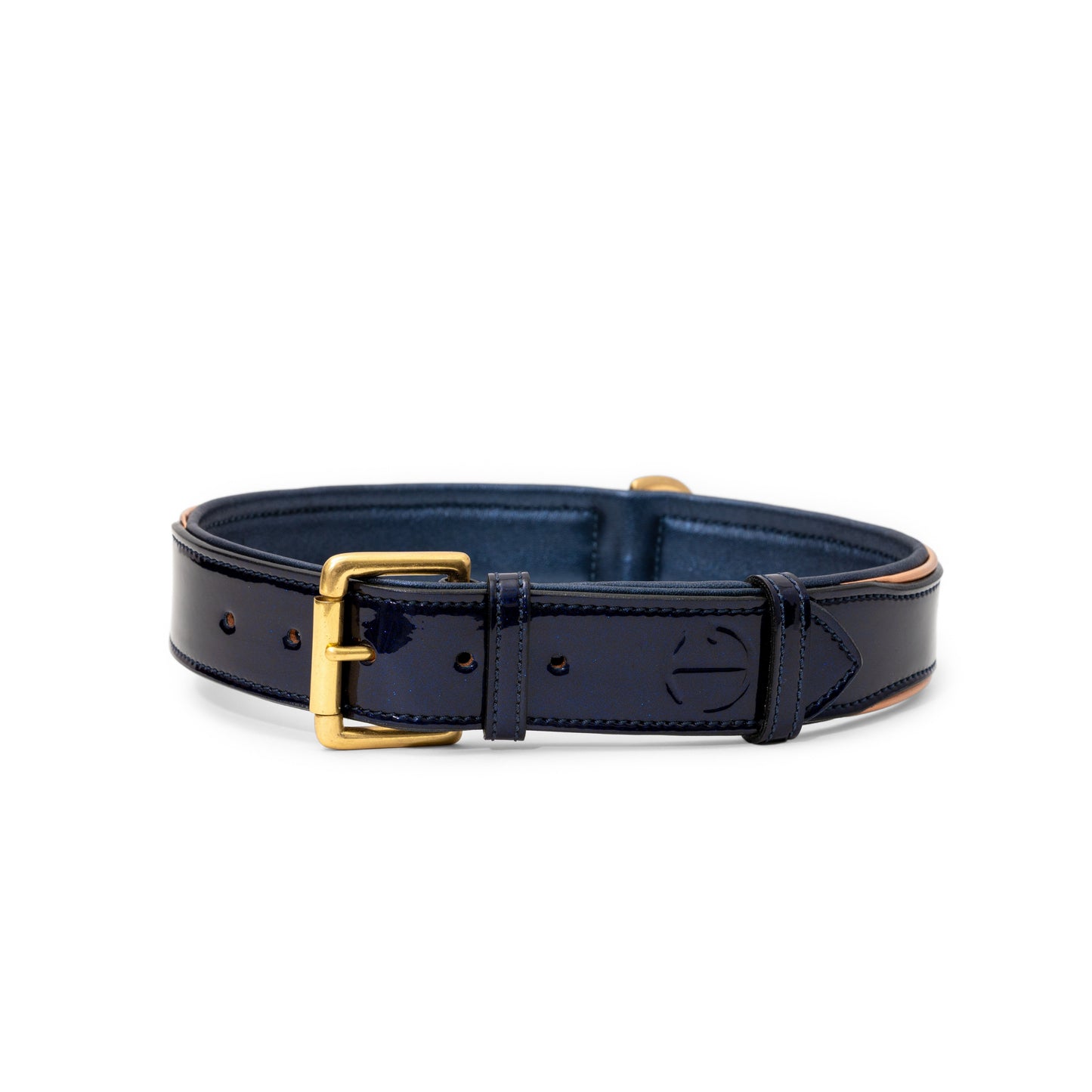 Halter Ego - Revolution Patent Blue Leather Dog Collar