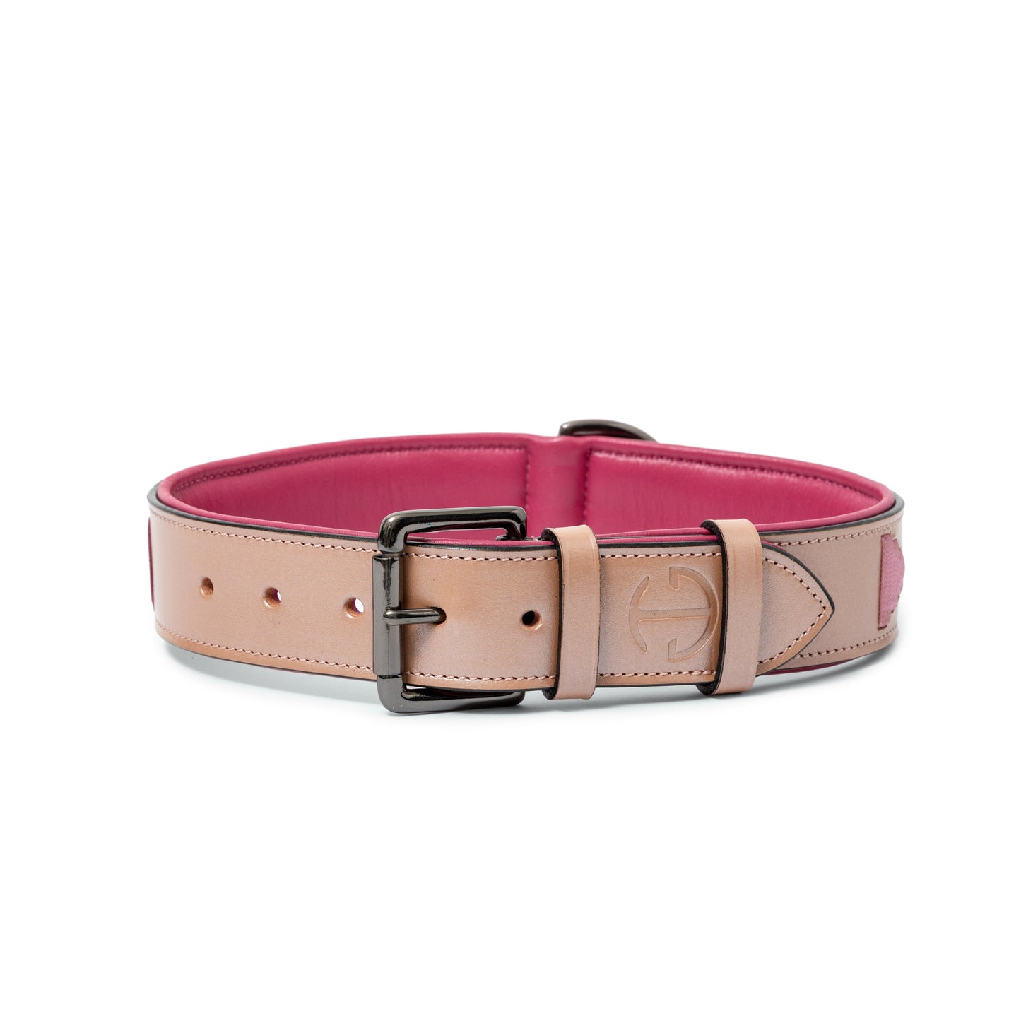 Halter Ego - Rosé Lumière Leather Dog Collar