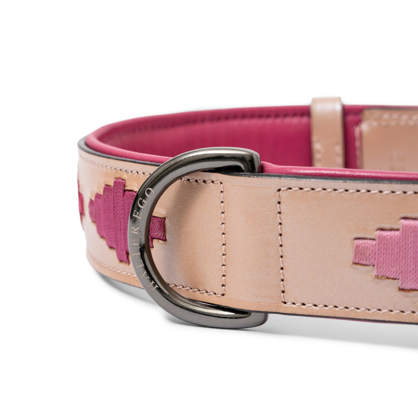 Halter Ego - Rosé Lumière Leather Dog Collar