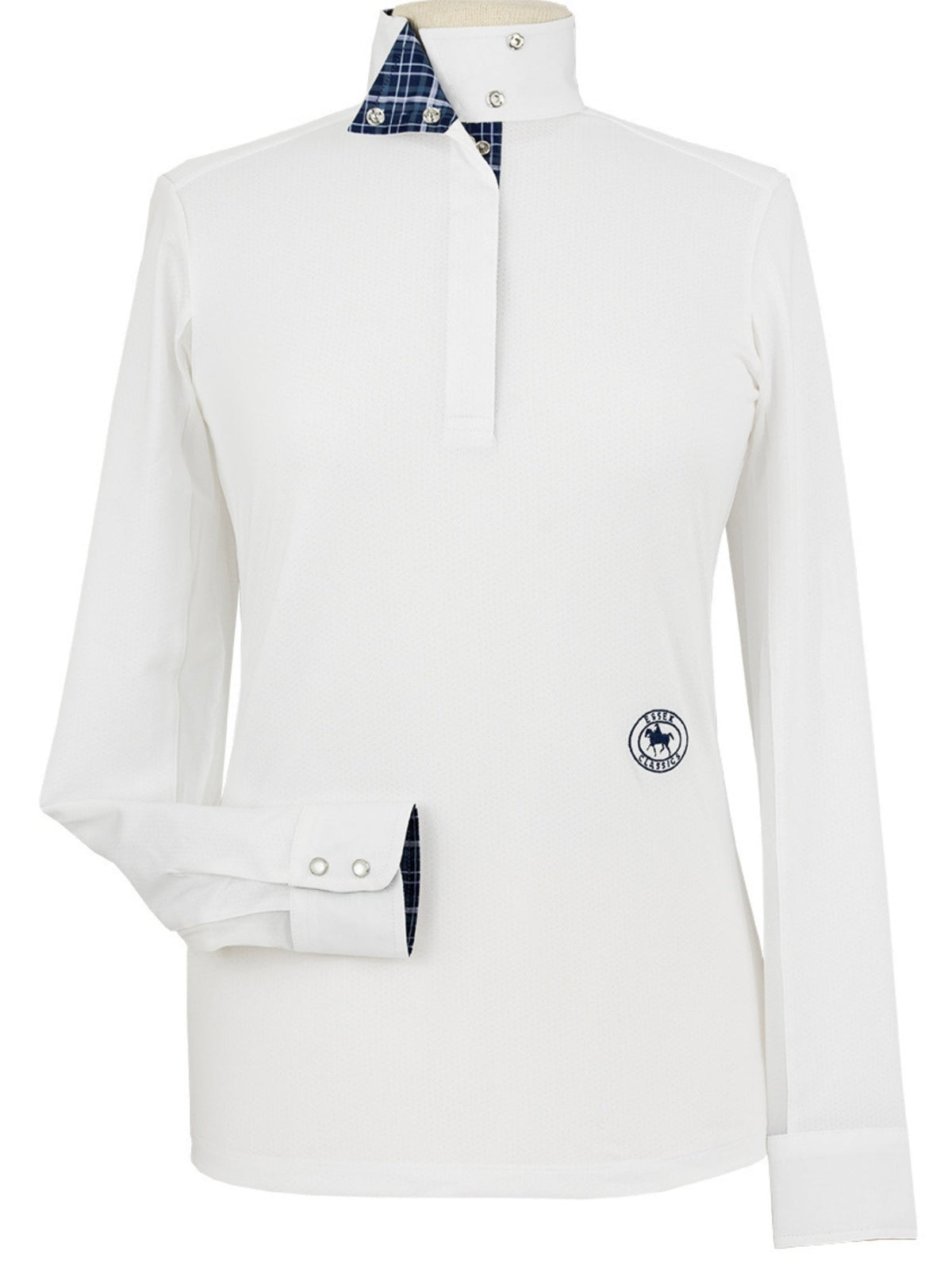 Essex Classics - Turnout Tartan Ladies Talent Yarn Wrap Collar Long Sleeve Show Shirt