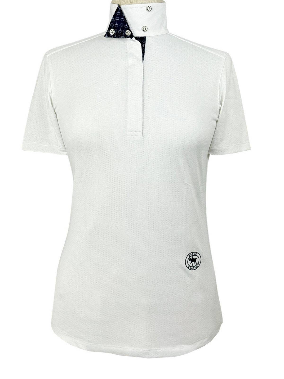 Essex Classics - Beautiful Bits Ladies Talent Yarn Wrap Collar Short Sleeve Show Shirt