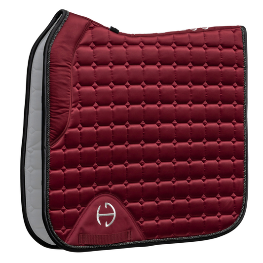 Halter Ego® Satin Classic Dressage Saddle Pad (Full) - Crimson Rose