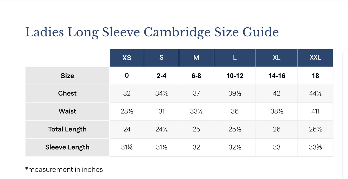 Essex Classics - Cambridge Ladies Long Sleeve Show Shirt - White