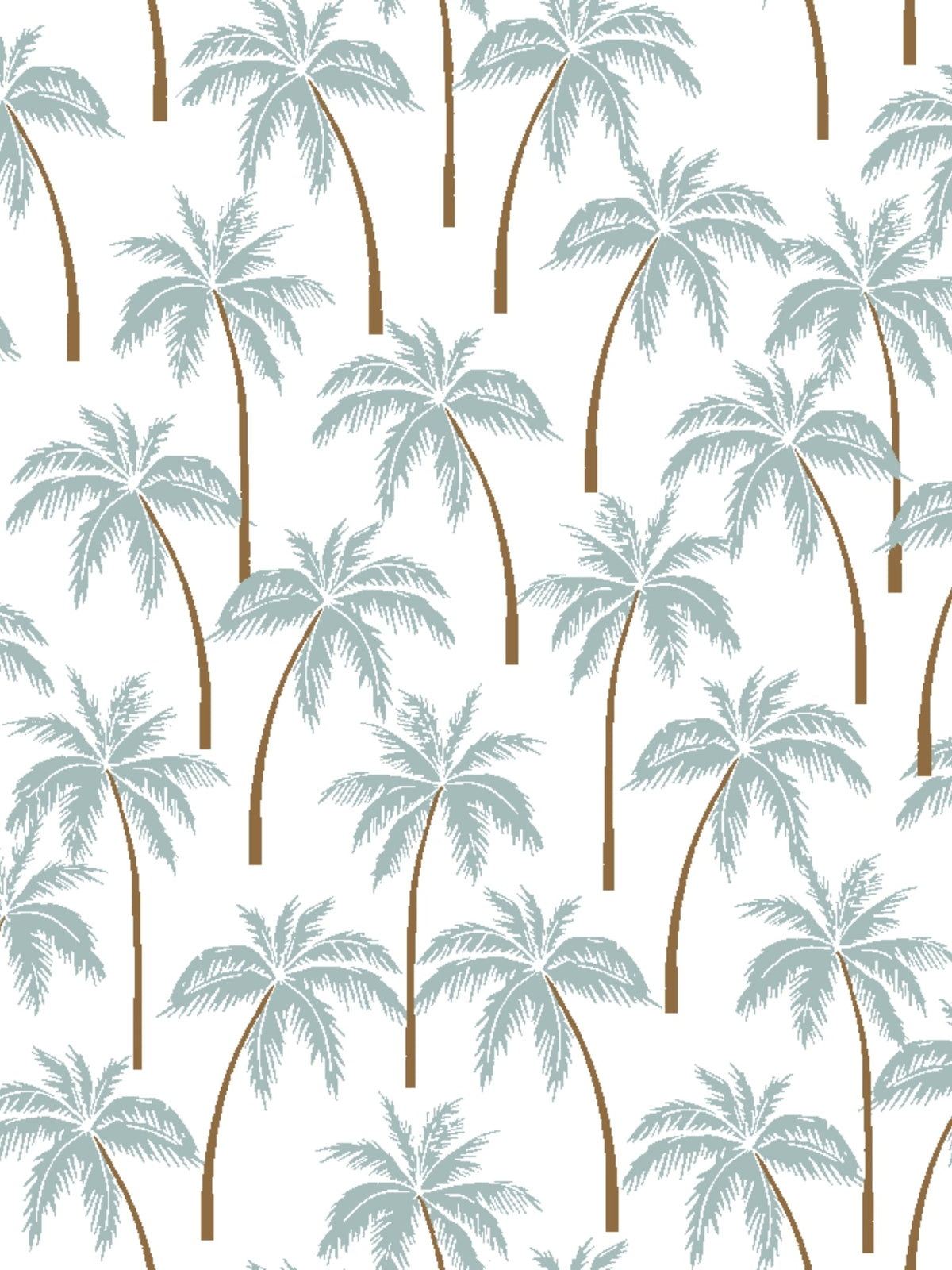 Essex Classics - Ladies "Luna II" Seafoam with Palm Trees Short Sleeve Performance Show Shirt