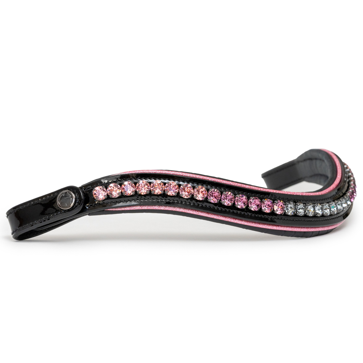 Halter Ego The Ellie Black Patent Leather Snaffle Bridle With Removable Flash