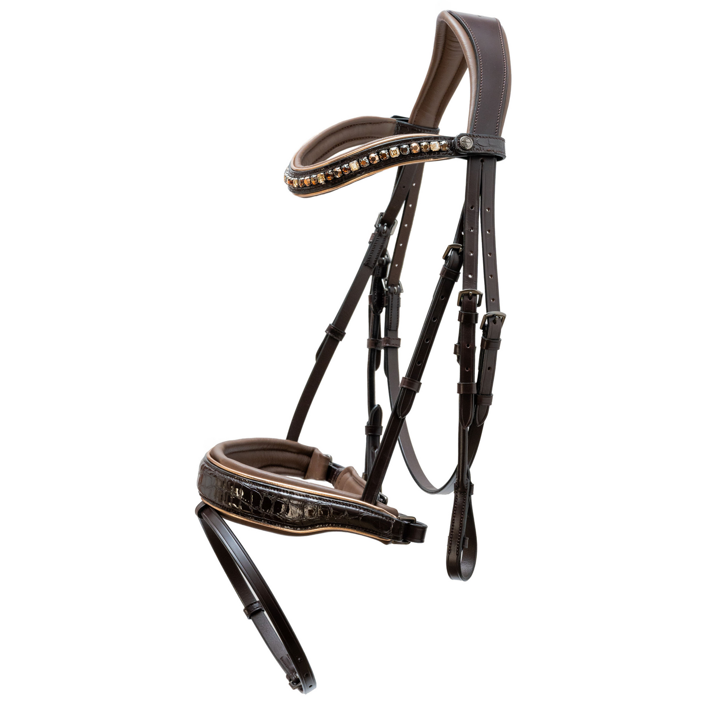 Halter Ego® The Sun King Brown Patent Leather Snaffle Bridle