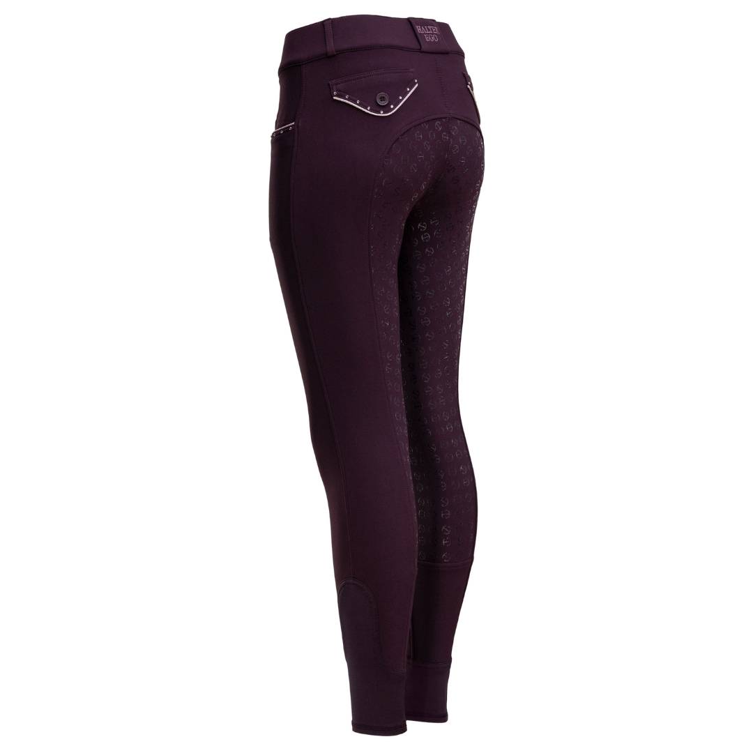 Halter Ego® Evolution Full Seat Breeches - Dark Plum - MID WAIST