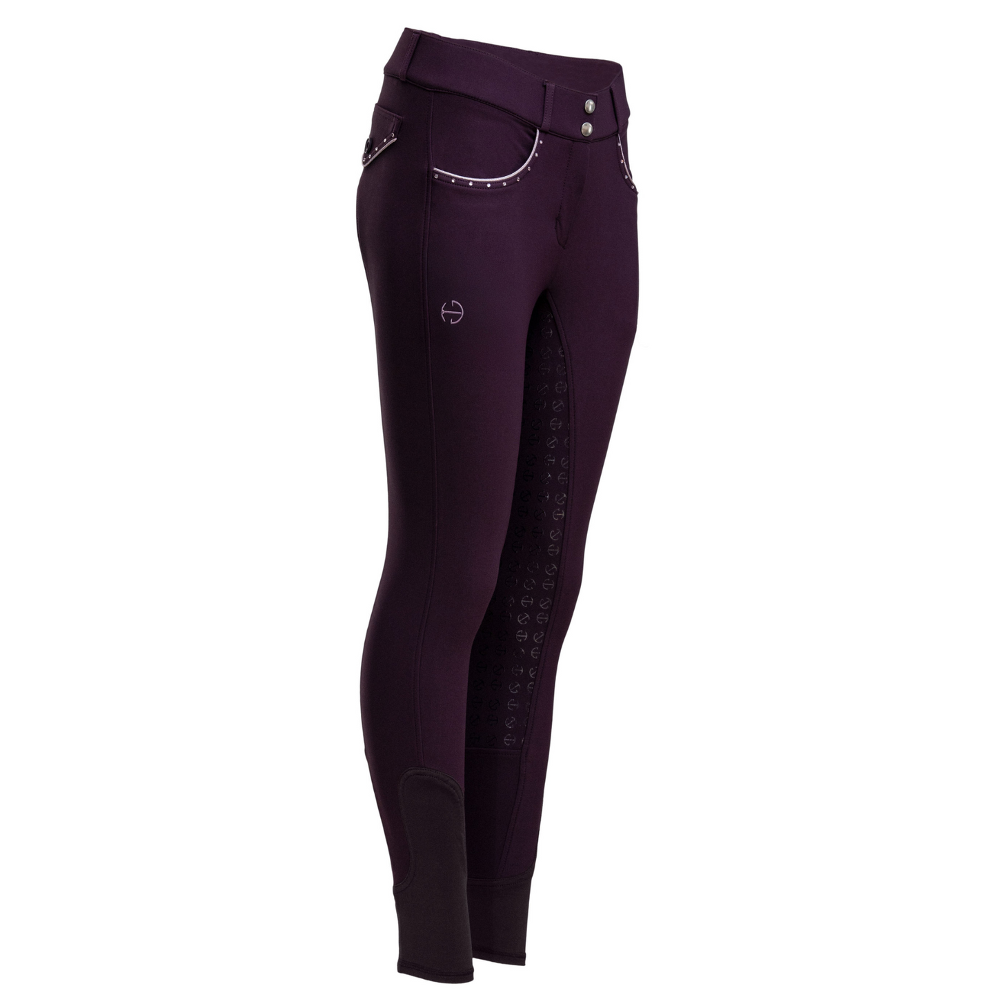 Halter Ego® Evolution Full Seat Breeches - Dark Plum - HIGH WAIST