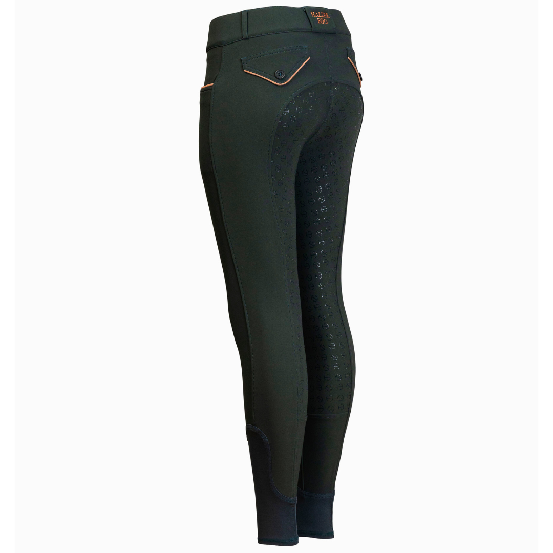 Halter Ego® Evolution Full Seat Breeches - Spruce & Rose Gold