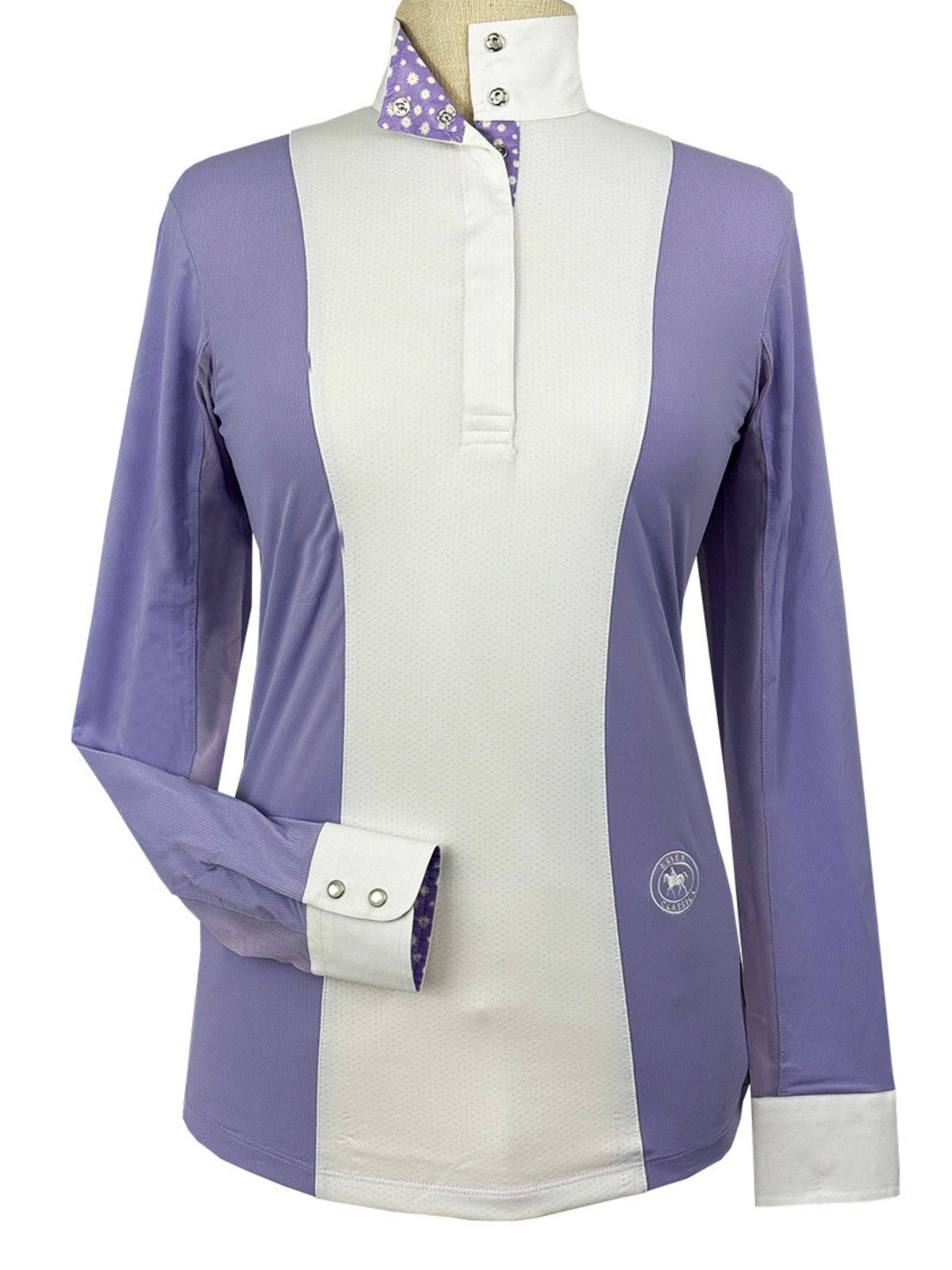 Essex Classics - Ladies "Luna II" Lavender with Daisy Delight Long Sleeve Performance Show Shirt
