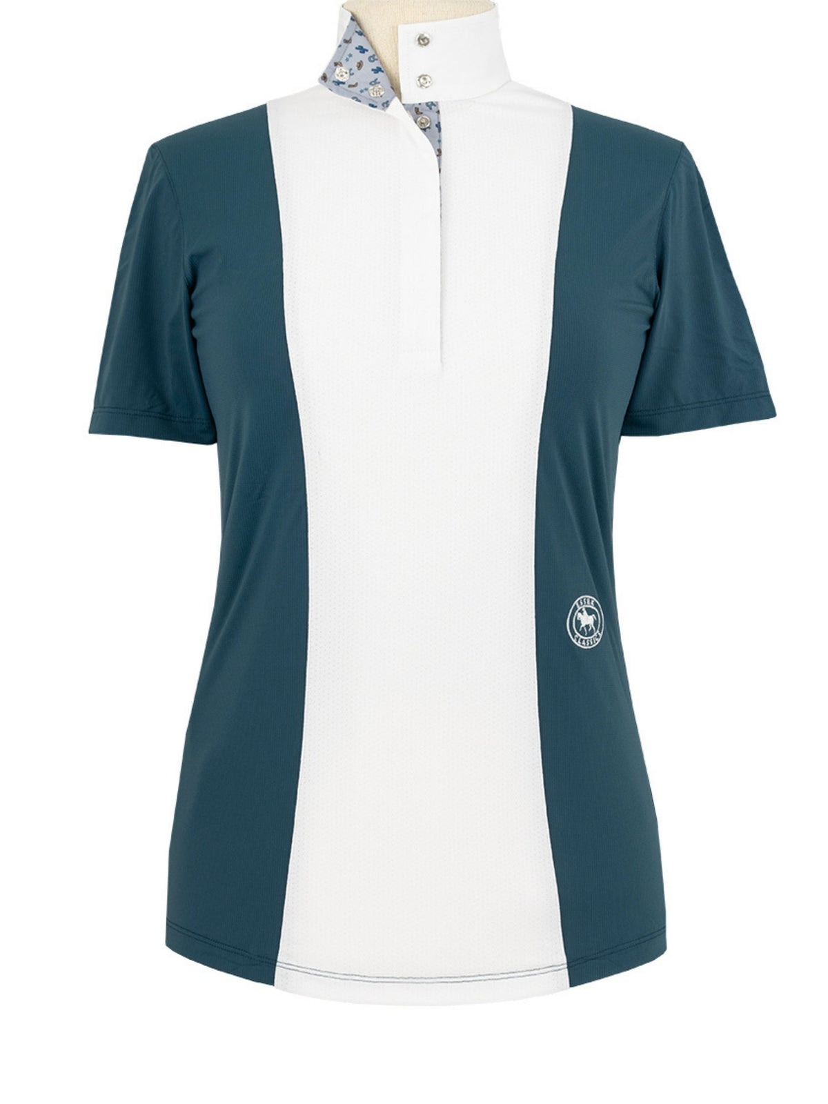 Essex Classics - Ladies "Luna II" Teal with Boot Scootin' Short Sleeve Performance Show Shirt