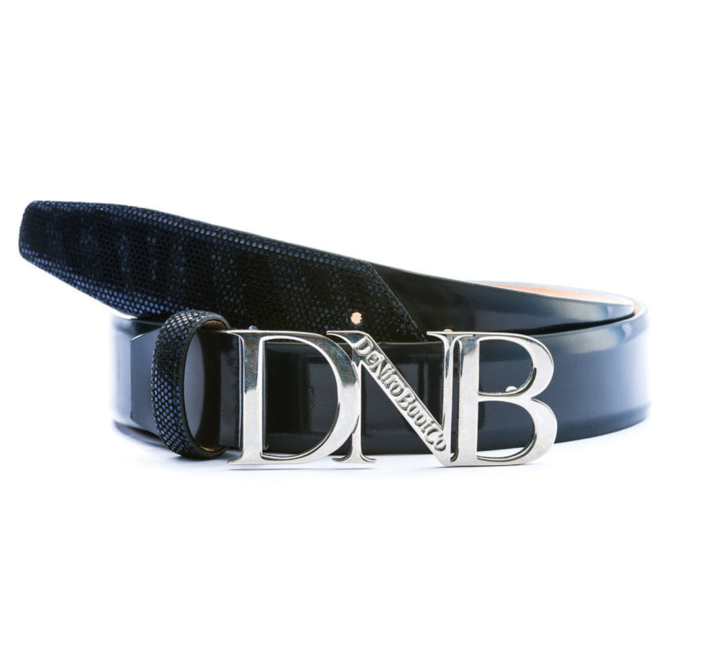 DeNiro Belt 00B - Brushed Blue &  Incanto Blue - Custom Order Deposit